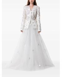 Dina Melwani - Floral Sequin-Embroidered Jacket-Silhouette Maxi Gown - Lyst