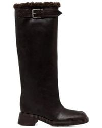 Miista - Ross Buckle-Detail Shearling-Trim Boots - Lyst
