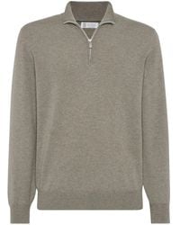 Brunello Cucinelli - Zip-Fastening Cashmere Polo Shirt - Lyst