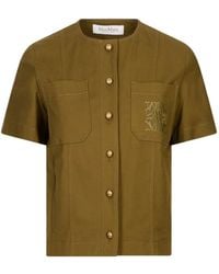 Max Mara - Stretch Cotton Canvas Jacket - Lyst