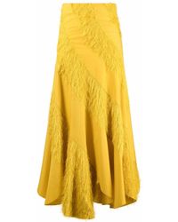 Mujer Ropa de Faldas de Faldas largas Falda a capas con estampado abstracto La DoubleJ de Algodón de color Amarillo 