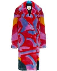 Stella McCartney + The Beatles Mantel Aus Faux Fur - Rot