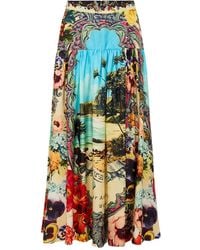 CAMILLA - Floral-Print Gathered Midi Skirt - Lyst