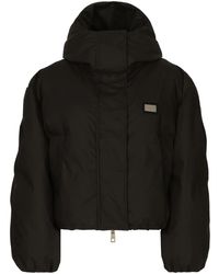 Dolce & Gabbana - Logo-Plaque Padded Jacket - Lyst