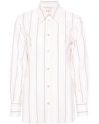 Marni - CAMA0103 S4 Woman White Shirt - Lyst