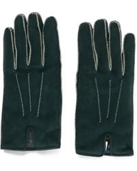 Moorer - Whipstitch-Trim Leather Gloves - Lyst