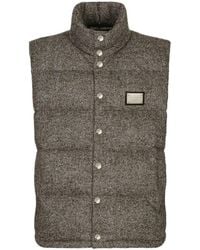 Dolce & Gabbana - Chevron-Knit Padded Gilet - Lyst