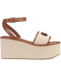 Sergio Rossi - Surge Logo Platform Sandals - Lyst