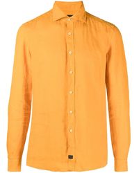 Fay - Long-sleeve Linen Shirt - Lyst