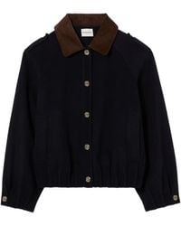 Claudie Pierlot - Veste Oversize Avec Poppers Dorés - Lyst