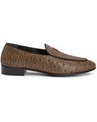 Giuseppe Zanotti - Rudolph Logo-plaque Leather Loafers - Lyst