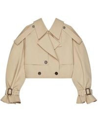 Givenchy - Cropped Double-Breasted Jacket - Lyst
