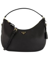 Prada - Zip Leather Shoulder Bag - Lyst