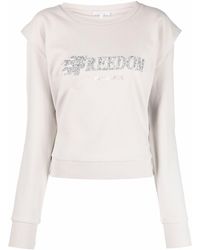Patrizia Pepe - Freedom Cotton Sweatshirt - Lyst