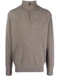 Barbour - Pull En Laine À Col Zippé - Lyst