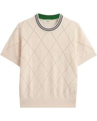 Pringle of Scotland - Argyle-Textured T-Shirt - Lyst