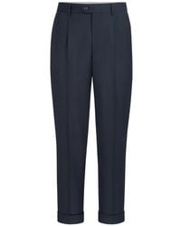 Brunello Cucinelli - Super 150S Virgin Wool Four Season Batavia Trousers With Pleat - Lyst
