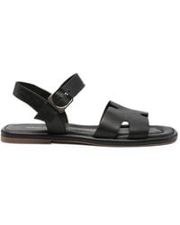 SERGIO MORETTI FIRENZE - Buckle-Fastening Leather Sandals - Lyst
