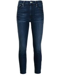 Mother - Halbhohe Skinny-Jeans - Lyst