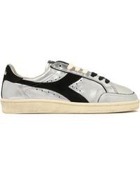Diadora - Metallic-Leather Panel Sneakers - Lyst