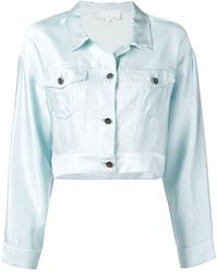 Fleur du Mal Cropped Jacket - Blue
