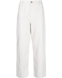Emporio Armani Weite High-Waist-Jeans - Weiß