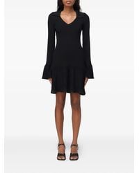 Liu Jo - V-Neck Flared Mini Dress - Lyst