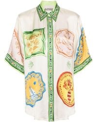 ALÉMAIS - Porcelain Silk Shirt - Lyst