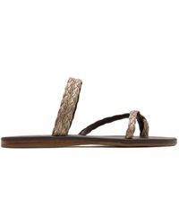 Ancient Greek Sandals - Daphnae Braided Raffia Sandals - Lyst