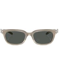 DIESEL - Logo-Plaque Rectangle-Frame Sunglasses - Lyst