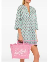 MC2 Saint Barth - Small Colette Fringed Logo-Print Tote Bag - Lyst