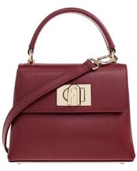 Furla - Bolso shopper 1927 mini con placa del logo - Lyst