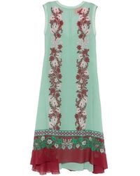 La DoubleJ - Floral Silk Midi Dress - Lyst