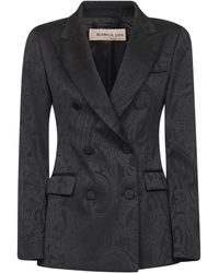 Blanca Vita - Blazer Fleuri À Boutonnière Croisée - Lyst