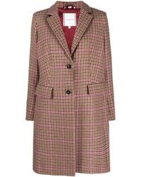 Tommy Hilfiger - Plaid-patterned Single-breasted Coat - Lyst