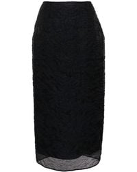 Cecilie Bahnsen - Uka Floral-Motif Midi Skirt - Lyst