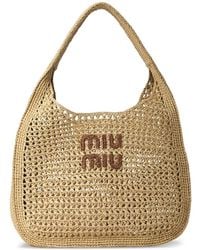 Miu Miu - Handtasche mit Smiley-Patch - Lyst