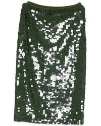 P.A.R.O.S.H. - Sequin-Embellished Midi Skirt - Lyst