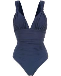Brigitte Bardot 'Eli' draped swimsuit - Blu