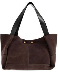 AllSaints - Large Rosalie Suede Shoulder Bag - Lyst