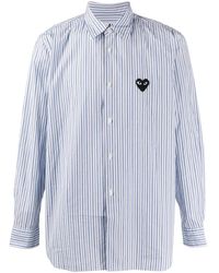 Comme des Garçons - Striped Crinkled Effect Shirt - Lyst