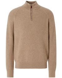 ZEGNA - Light- Mélange Oasi Cashmere Zip-Mock Sweater - Lyst