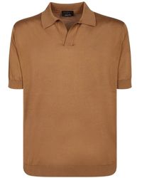 Dell'Oglio - Short-Sleeve Knitted Polo-Colar T-Shirt - Lyst