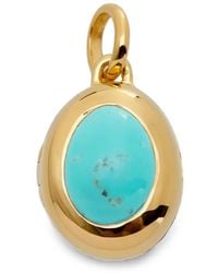Monica Vinader - December Birthstone Embellished Locket Pendant - Lyst