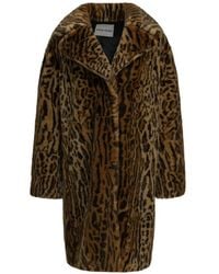 Stand Studio - Abrigo Camille Cocoon Con Motivo De Leopardo - Lyst
