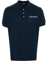 DSquared² - Logo-print Cotton Polo Shirt - Lyst