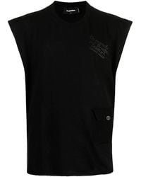 DSquared² - Logo-Print Fine-Knit Vest - Lyst
