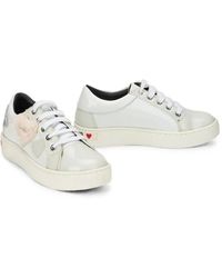 Moschino - Heart-Patch Sequin-Embellished Sneakers - Lyst