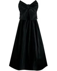 RED Valentino - Bow Appliqué Strapless Mididress - Lyst