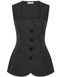 Rebecca Vallance - Harri Pinstripe Button-Up Top - Lyst